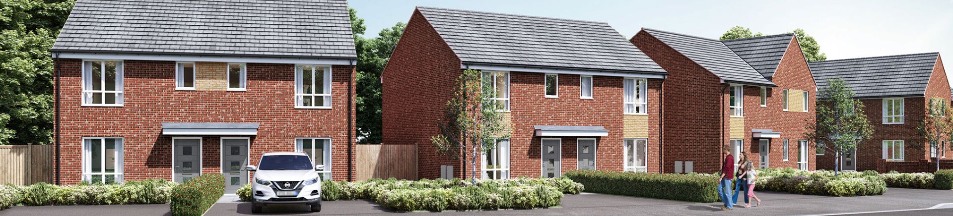 four semi-detached houses